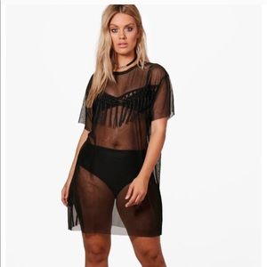 Mesh see through coverup